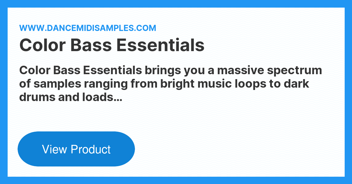 Color Bass Essentials - Dance Midi Samples