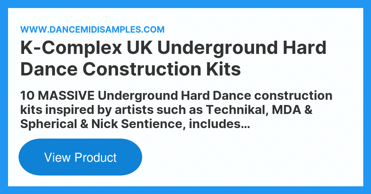 Hard Dance Construction Kits - UK Underground
