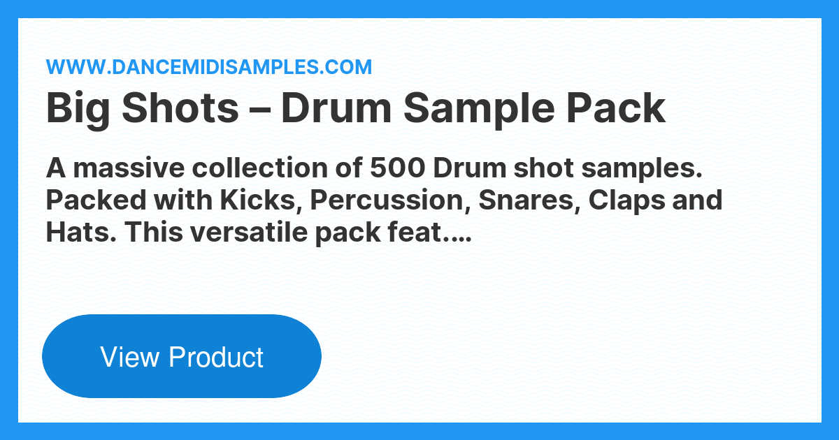 Big Shots - Drum Sample Pack