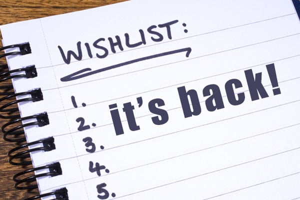 The DMS Wish List is back!