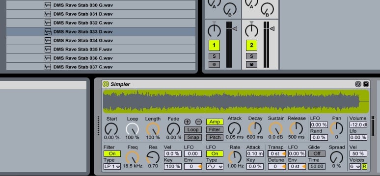How do I play WAV Samples in Ableton Live?