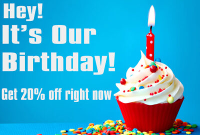It's Our Birthday! Grab 20% Off Right Now!