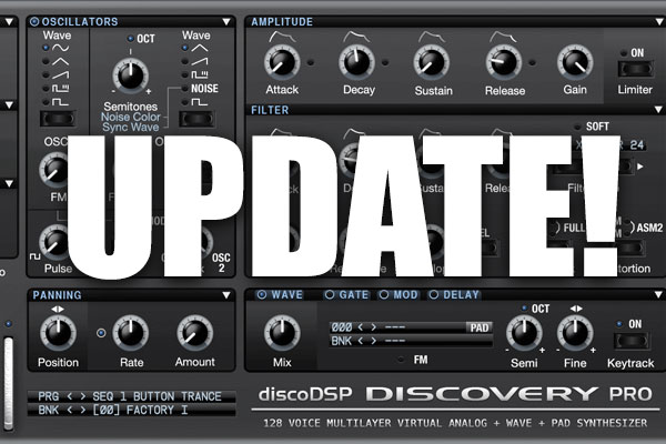 discoDSP Update Discovery Pro!
